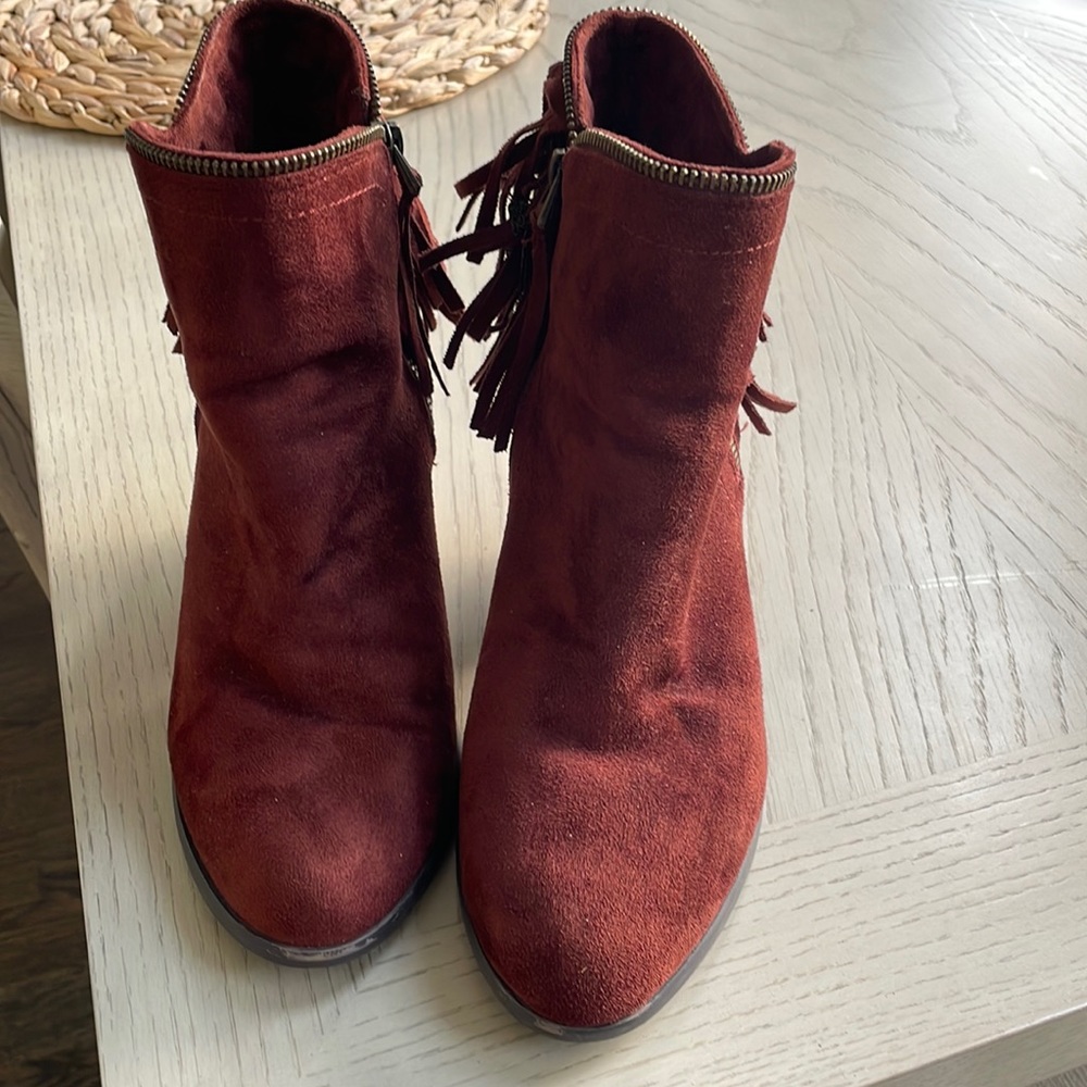 Burgundy Booties